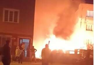 Bursa’da boş baraka alevlere teslim oldu
