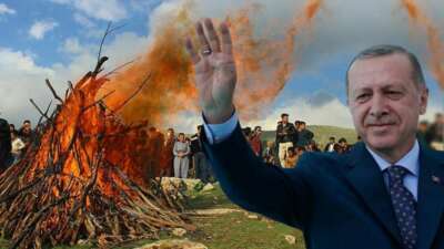 Nevruz ateşini Cumhurbaşkanı Erdoğan yaktı
