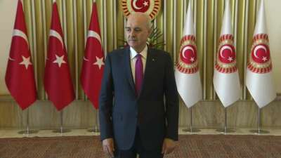TBMM Başkanı Kurtulmuş tebrikleri kabul etti