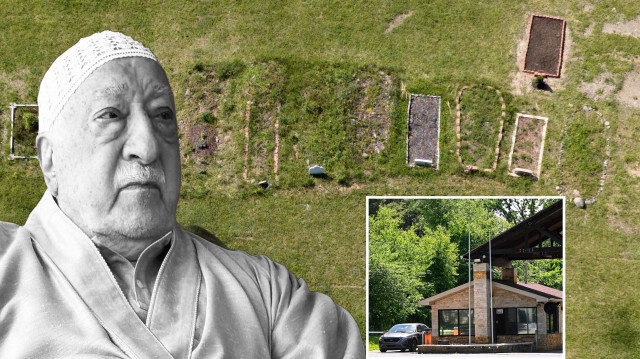 FETÖ elebaşının mezarı camlarla çevrildi