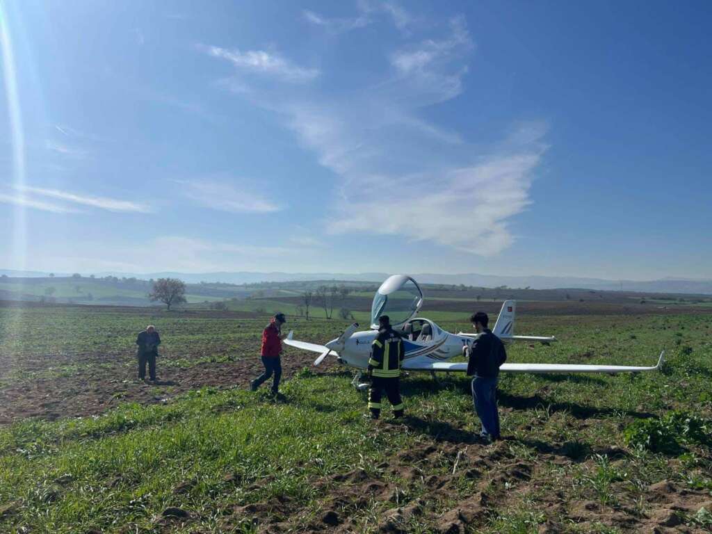 Bursa’da havada korku dolu anlar: Öğrenci pilot tek başına uçuyordu…