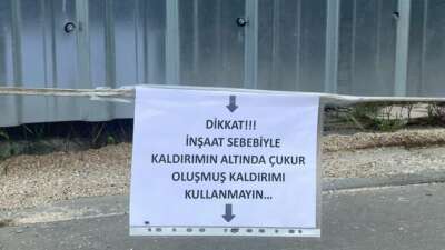 Başkent’te yağmurlardan sonra oluşan göçük korkuttu