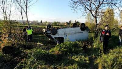 Samsun’da minibüs takla attı: 1 ölü, 2 yaralı