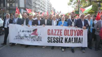 Bursa’da Filistin’e destek yürüyüşü