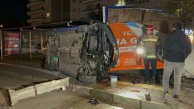 Bursa’da araç takla attı: 1 ölü, 1 yaralı