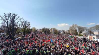 İstanbul’da Filistin’e destek yürüyüşü yapıldı