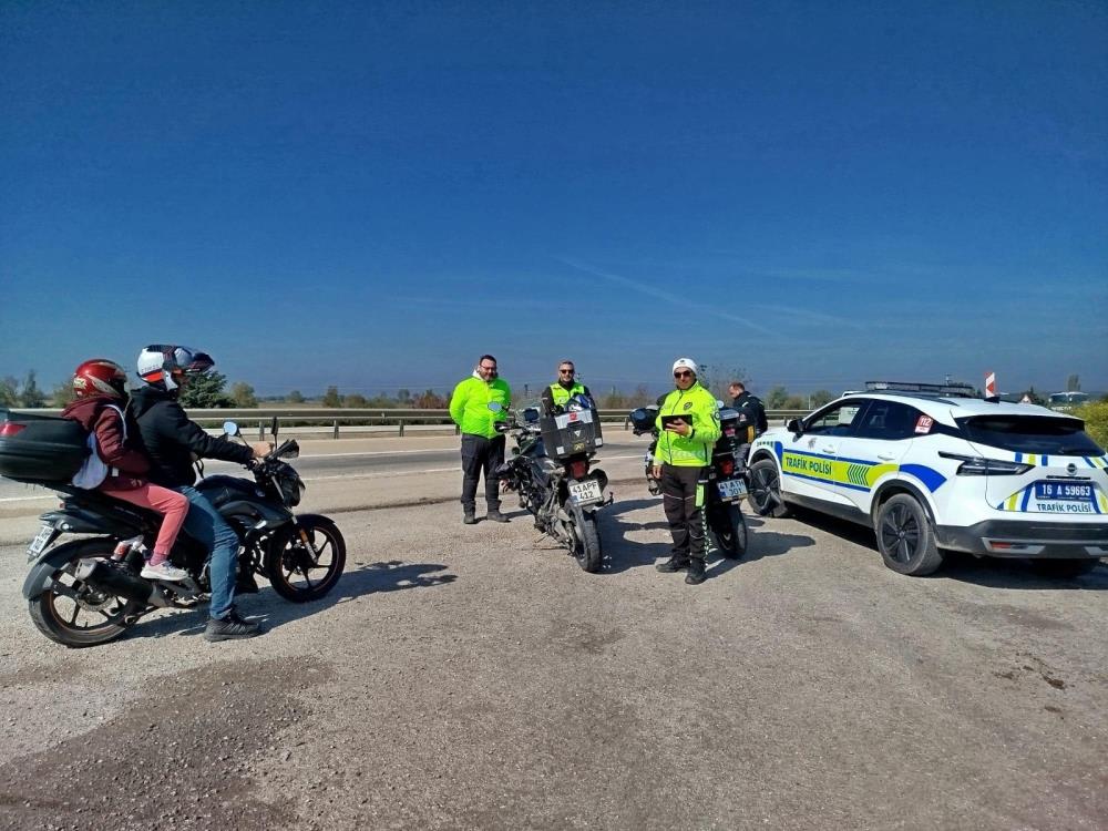 Bursa’da kurallara uymayan motosikletlilere ceza