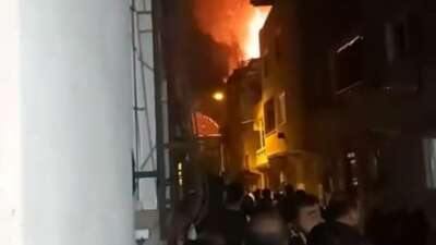 Bursa’da geceyi alevler aydınlattı!