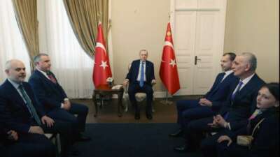 Erdoğan, UEFA Başkanı Aleksander Ceferin’i kabul etti