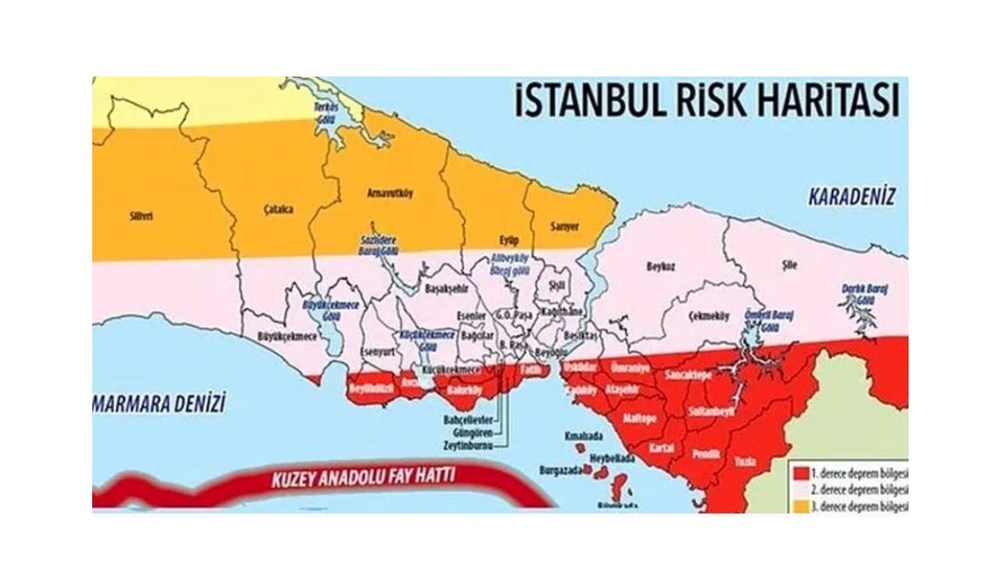 İstanbul deprem riski haritası