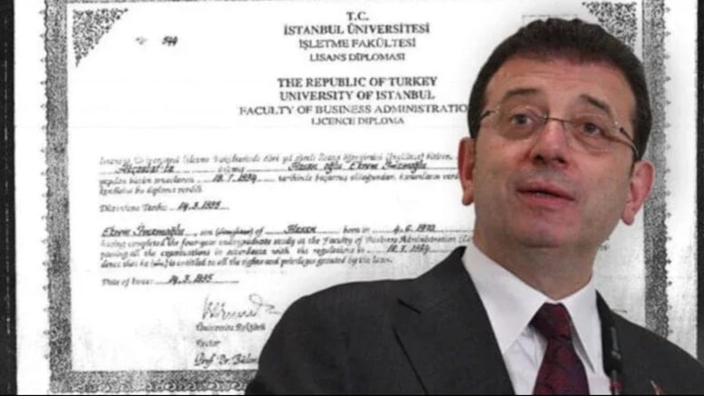 Ekrem İmamoğlu’nun diploması silindi Ekrem İmamoğlu’nun diploması silindi