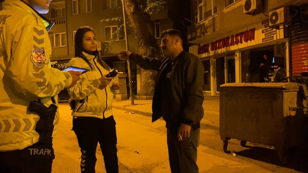 Bursa’da polisin alkollü sürücüyle imtihanı