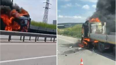 Bursa’da tır alev topuna döndü