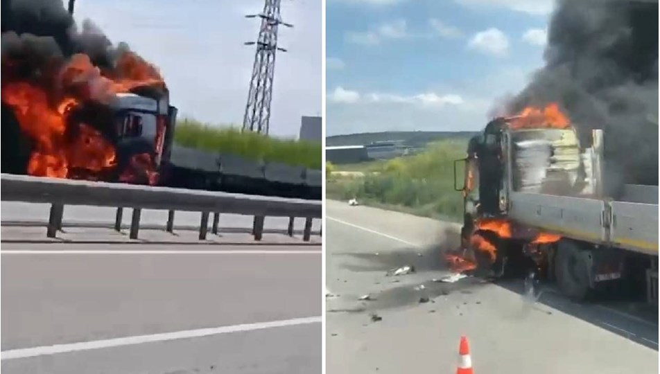 Bursa’da tır alev topuna döndü