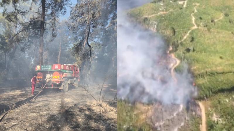 Antalya’da iki bölgede orman yangını çıktı