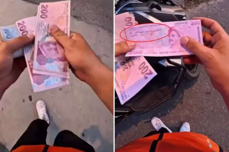 Paranın üzerine yazılan not, sipariş götüren kuryeyi çıldırttı!