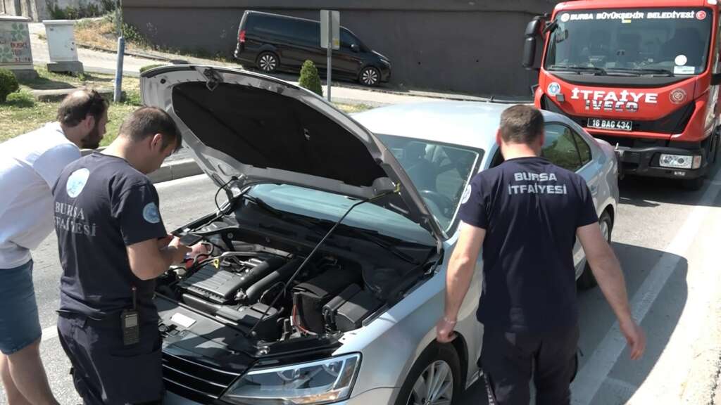 Bursa’da yavru kedi, trafiği kilitledi