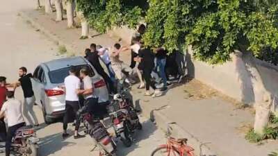 Bayram günü meydan savaşı gibi kavga kamerada