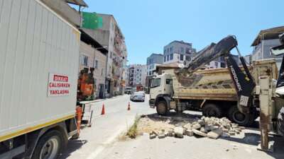 Mudanya’daki yollarda genişletme çalışması