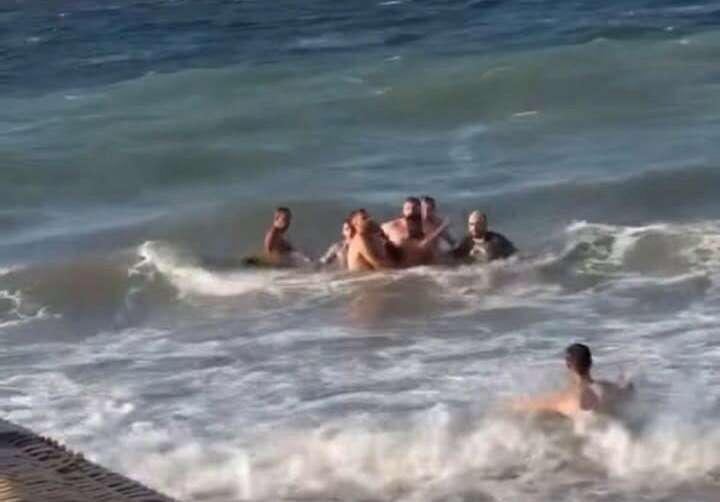 Bursa sahillerinde panik anları!