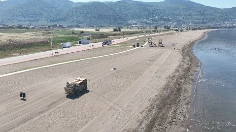 Bursa plajlarında sezon hazırlığı