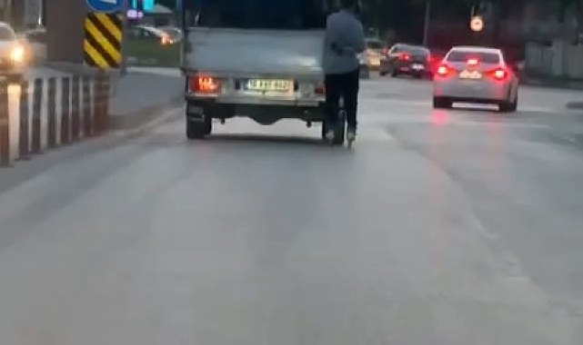 Bursa’da tehlikeli yolculuk kamerada