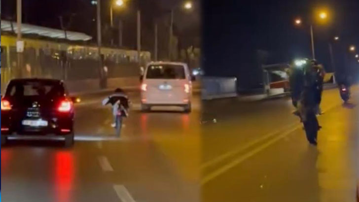 Bursa trafiğinde ölüme meydan okudular!