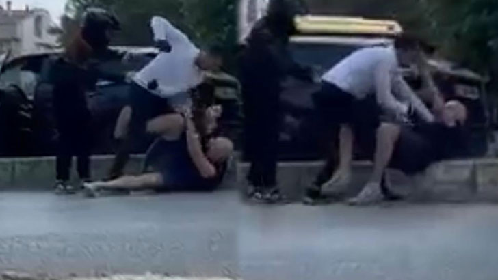 Bursa’da yol verme kavgası kamerada