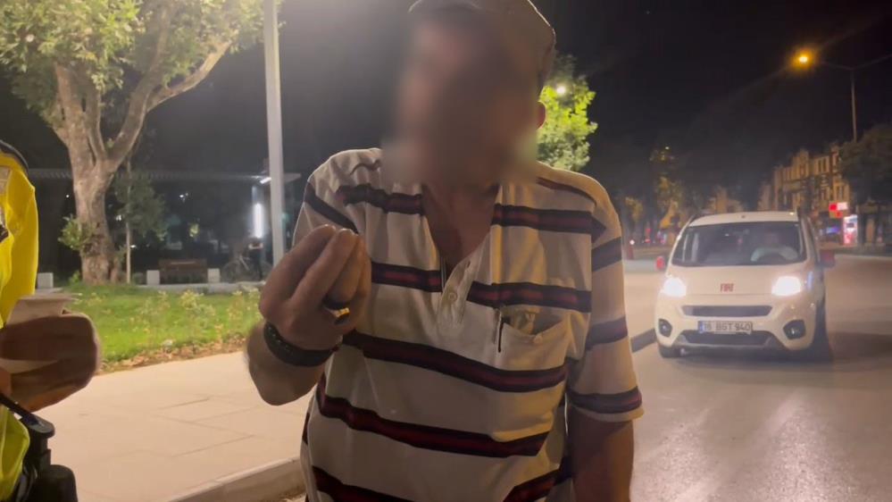 Bursa’da alkollü bisikletliye ceza!