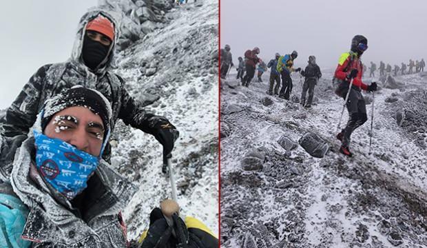 Ağrı Dağı’nda temmuz soğuğu: Zirvede eksi 35 derece