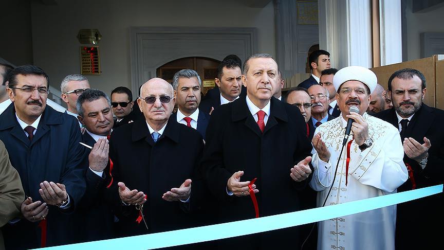 Cumhurbaşkanı Erdoğan, cami açılışında konuştu
