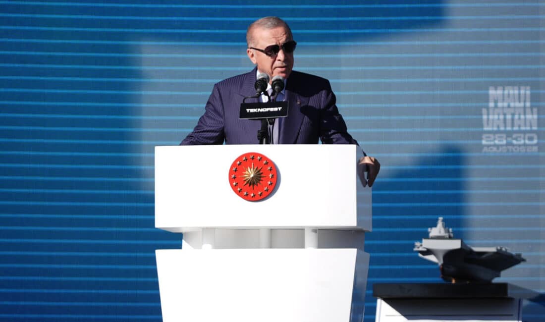 Cumhurbaşkanı Recep Tayyip Erdoğan, Teknofest Mavi Vatan etkinliğinde konuşuyor. Erdoğan,
