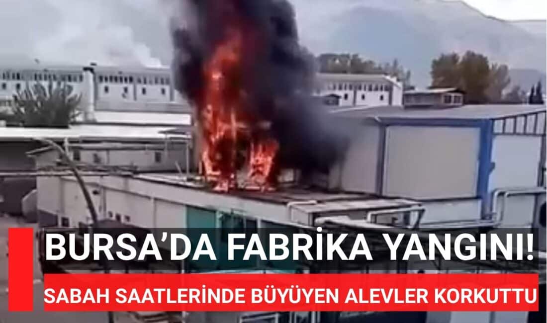 Bursa’nın Gürsu ilçesinde sabahın ilk saatlerinde bir fabrikada çıkan yangın