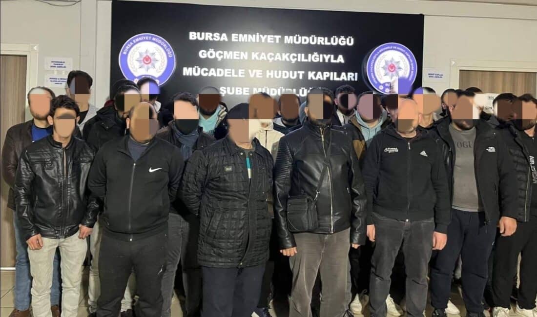 Bursa'nın Yıldırım ilçesinde, kaçak yabancı uyruklu şahısların çalıştırıldığı bir iş