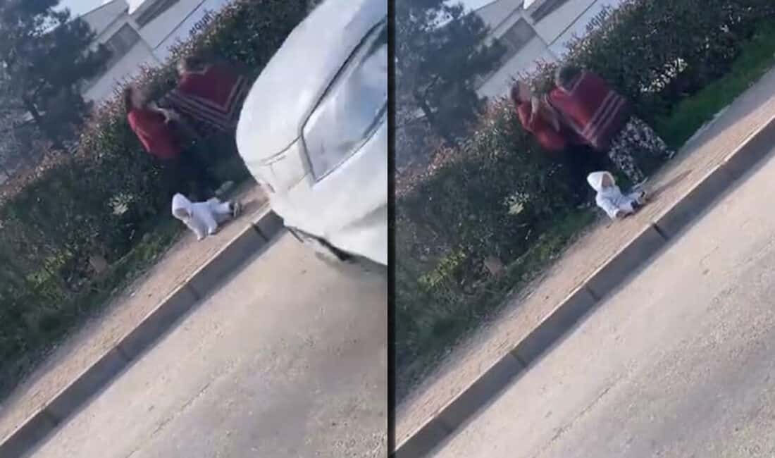 Bursa’nın Yıldırım ilçesinde dilenci kadınlar arasında çıkan kavga, kameraya yansıdı.