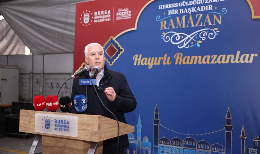 Bursa Büyükşehir Belediyesi’nin Mustafakemalpaşa’da düzenlediği iftar programında konuşan Başkan Mustafa