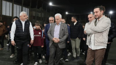 Bursa Büyükşehir Belediye Başkanı Mustafa Bozbey, İnegöl Karadeniz Güvenspor’u ziyaretinde,