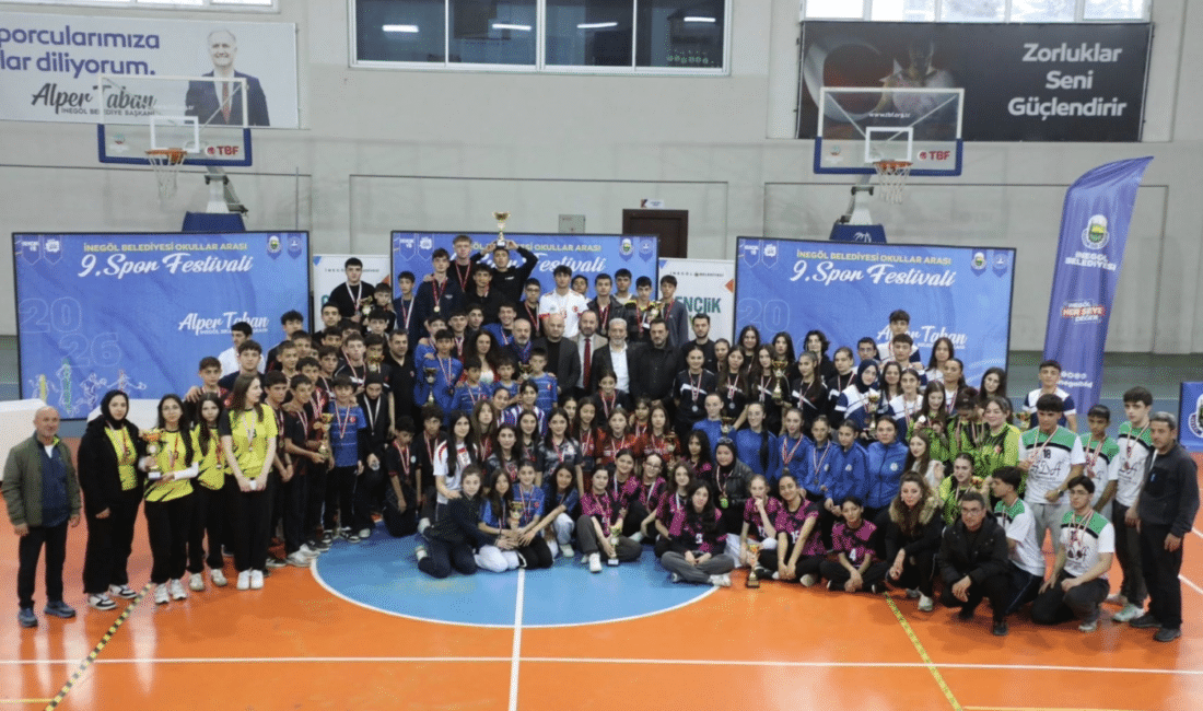 İnegöl Belediyesi 9. Okullar Arası Spor Festivali kapsamında puanlı atletizm