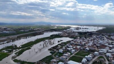 Bursa'nın Karacabey ilçesinde kuraklık endişesiyle geçtiğimiz kasım ayında getirilen çeltik