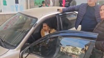 Bursa'nın Orhangazi ilçesinde park halindeki bir otomobilin camını kırarak içine