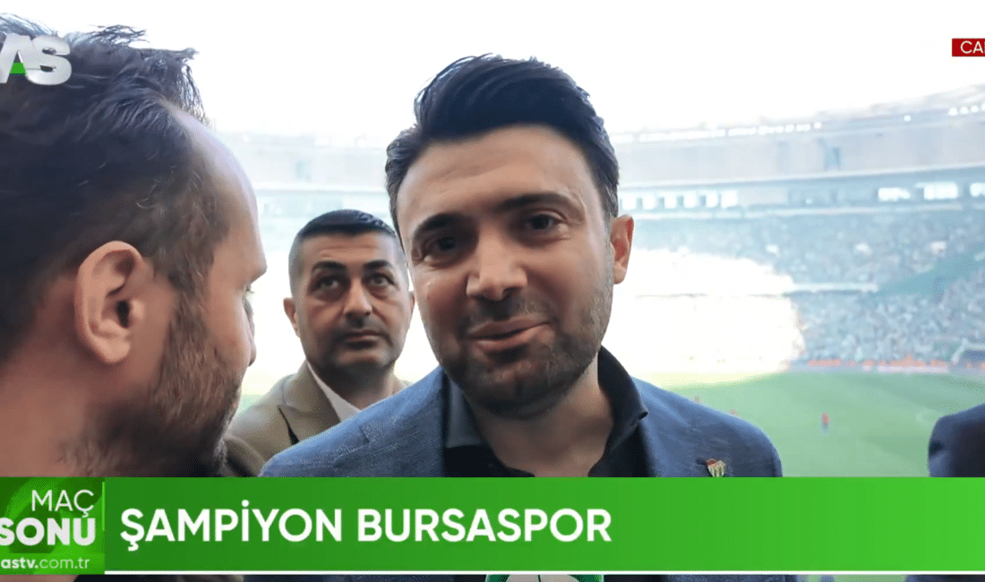 Soma Spor'u 5-1 yenerek şampiyonluğunu ilan eden Bursaspor'da Başkan Enes