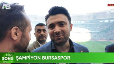 Soma Spor'u 5-1 yenerek şampiyonluğunu ilan eden Bursaspor'da Başkan Enes