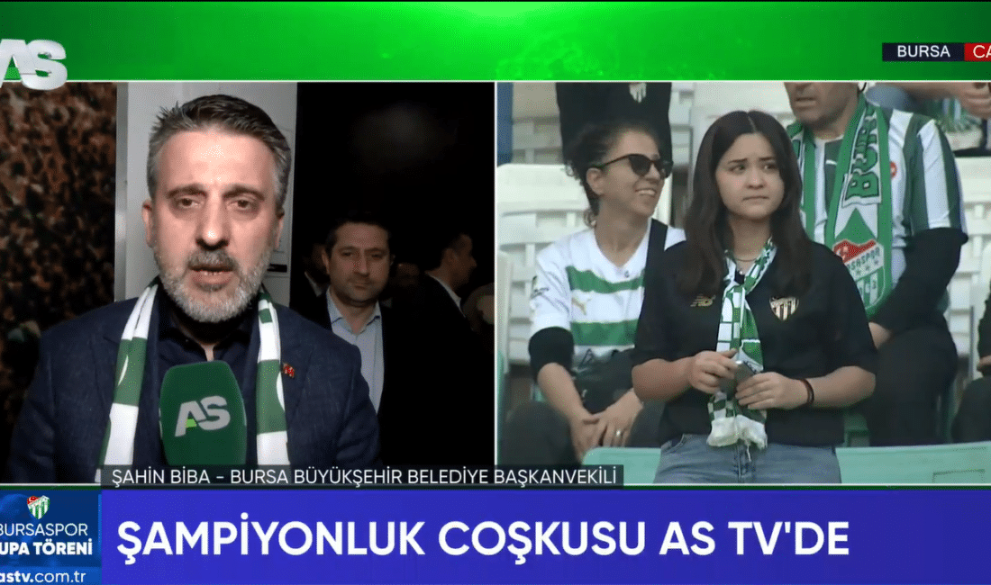 Bursaspor’un şampiyonluk kupa töreninde konuşan Bursa Büyükşehir Belediyesi Başkan Vekili