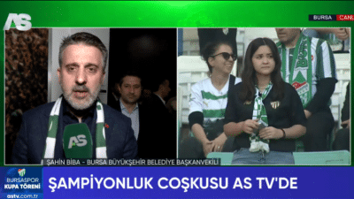 Bursaspor’un şampiyonluk kupa töreninde konuşan Bursa Büyükşehir Belediyesi Başkan Vekili