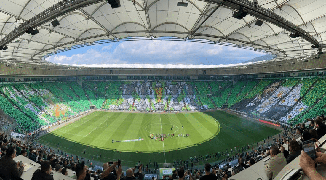 Bursaspor taraftarı, şampiyonluk maçında 40 bin kartonla hazırlanan dev koreografiyle