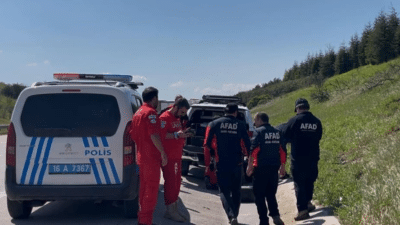 Bursa’da 112 Acil Çağrı Merkezi’ne yapılan “5 yaşındaki çocuk otoyol