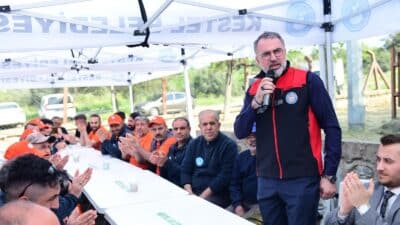 Bursa'da Kestel Belediyesi, 1 Mayıs Emek ve Dayanışma Günü dolayısıyla
