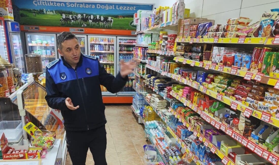  İnegöl Belediyesi Zabıta Müdürlüğü ekipleri, rutin denetim faaliyetleri kapsamında bakkal