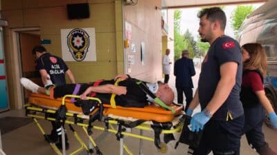 "Bursa’nın İnegöl ilçesinde kontrolden çıkan motosikletin devrilmesi sonucu meydana gelen